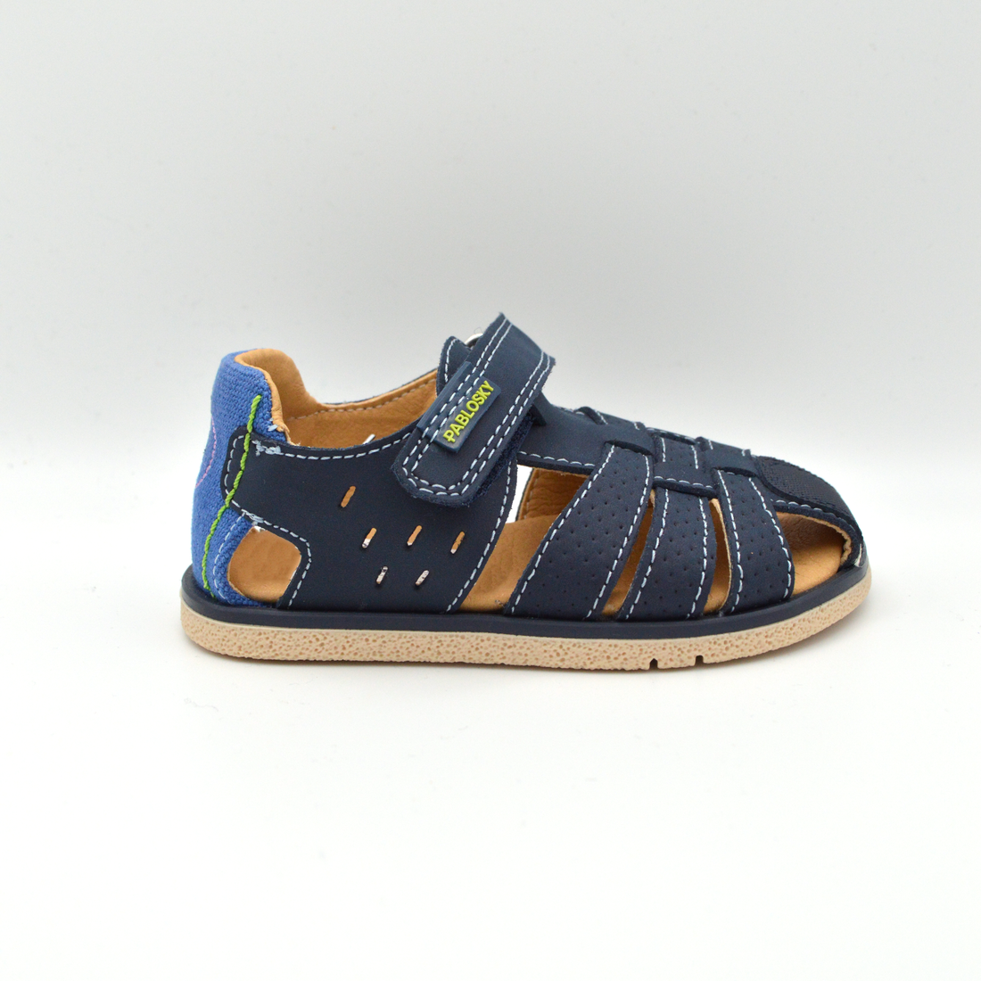Pablosky | Sandalo in pelle blu navy