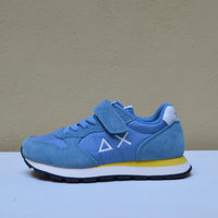 Sun68 - Sneaker Azzurra con Dettagli Gialli