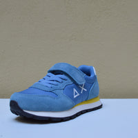Sun68 - Sneaker Azzurra con Dettagli Gialli