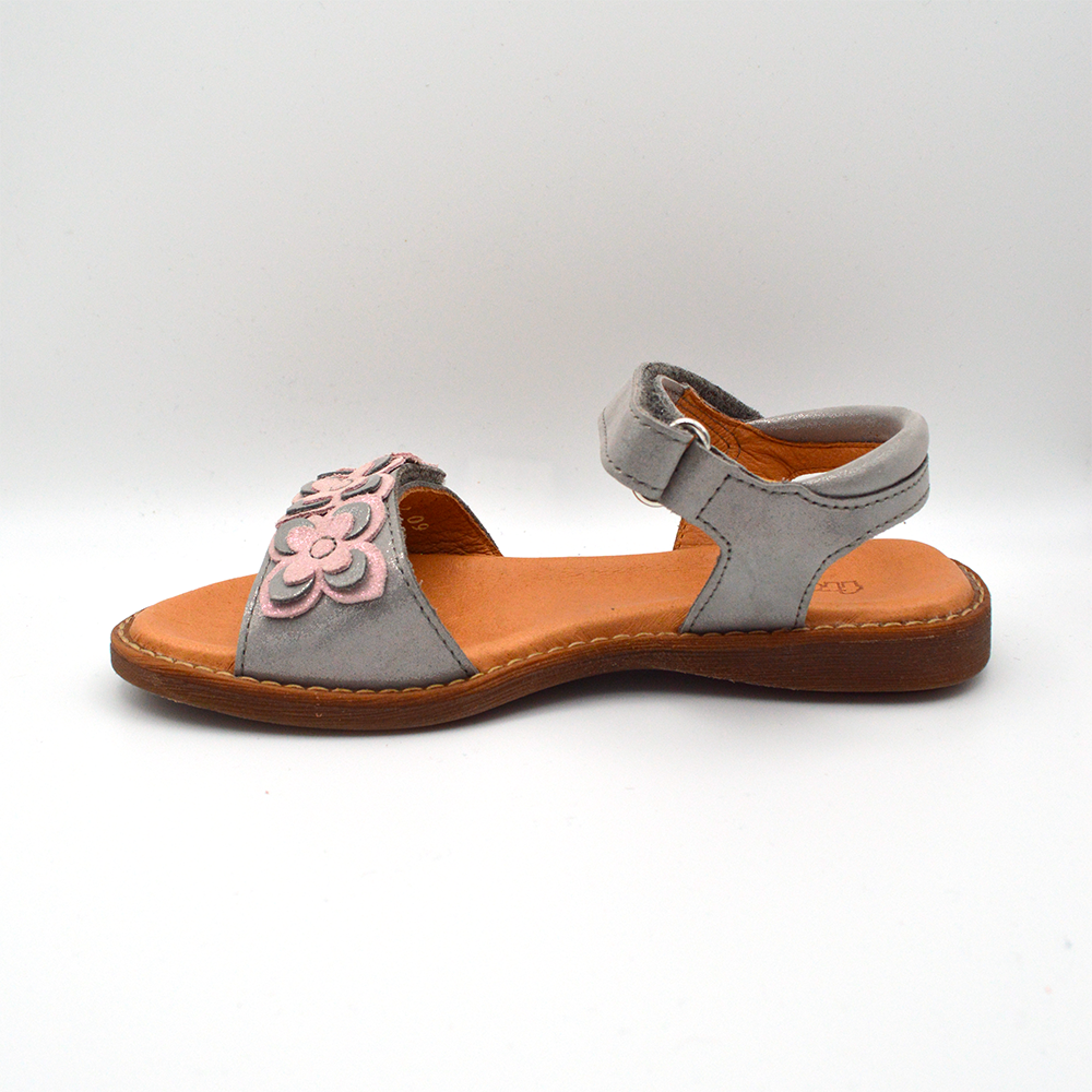 Froddo | Sandalo in pelle grigio con fiori