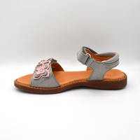 Froddo | Sandalo in pelle grigio con fiori