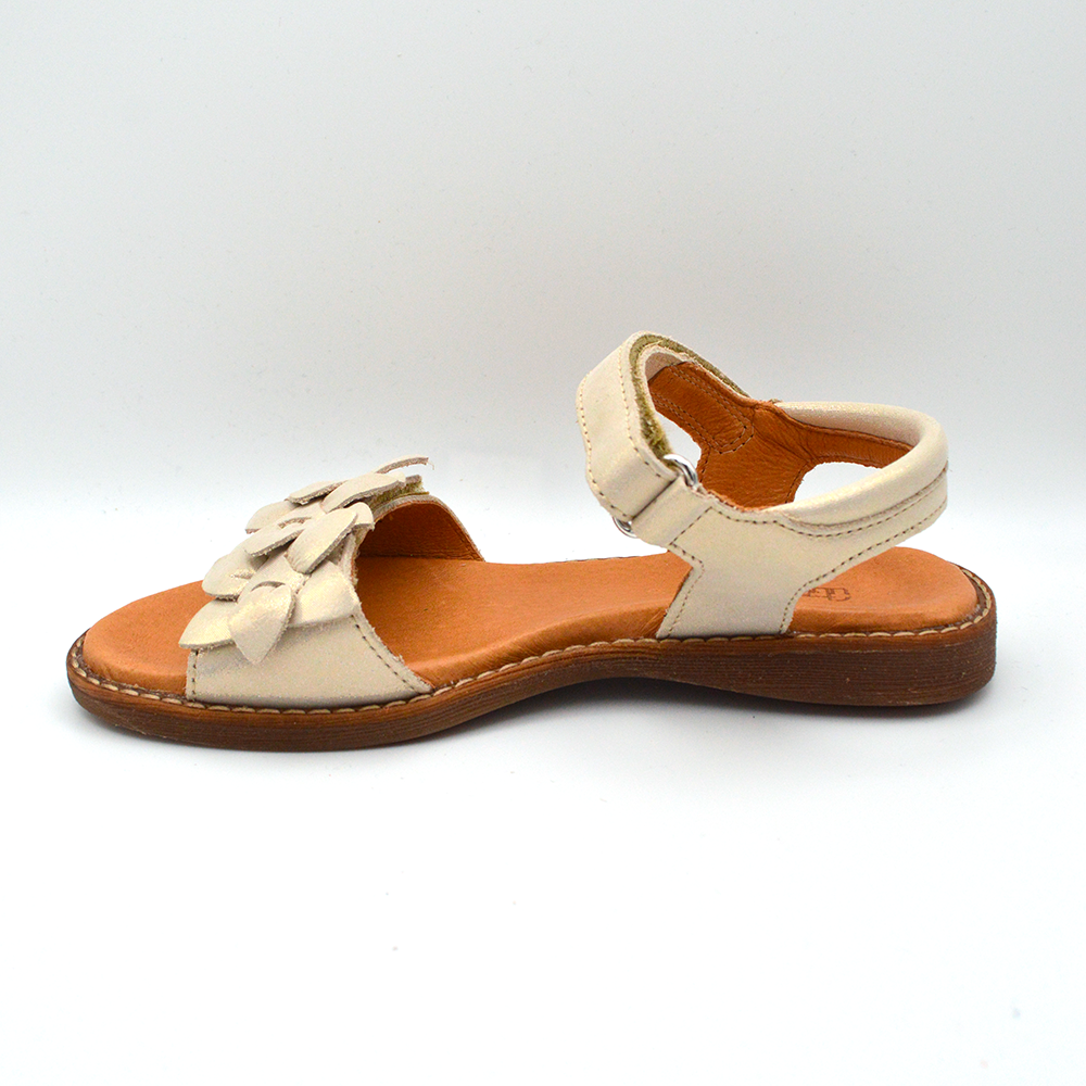 Froddo | Sandalo in pelle oro con fiori