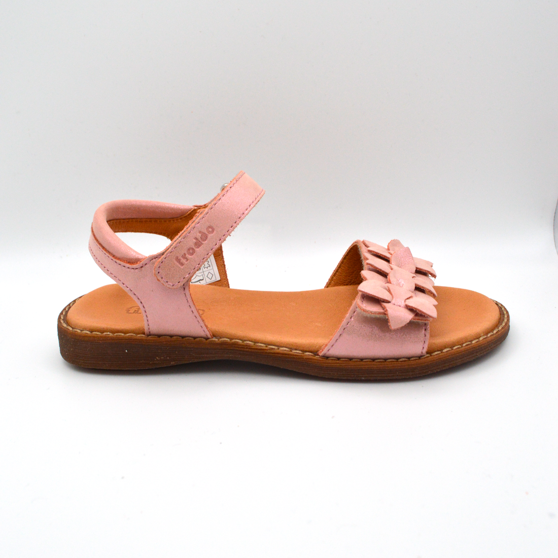 Froddo | Sandalo in pelle rosa metal con fiori