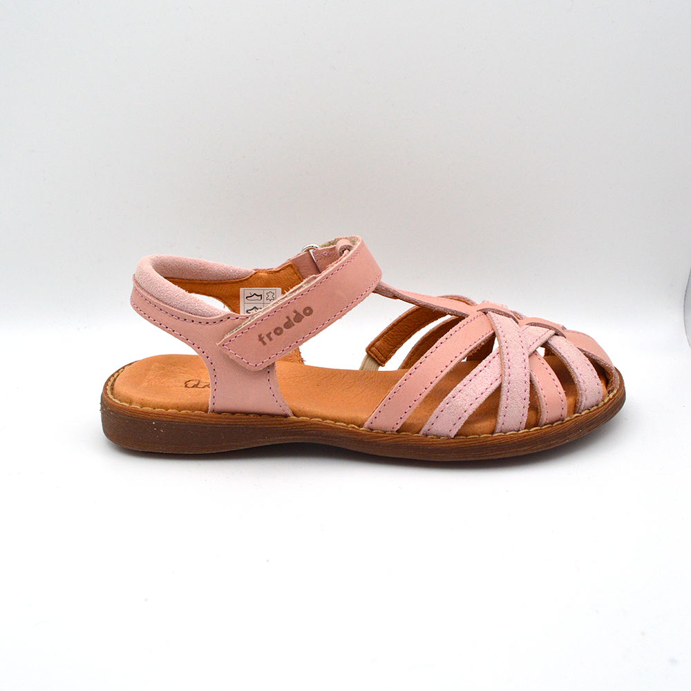 Froddo | Sandalo in pelle rosa metal
