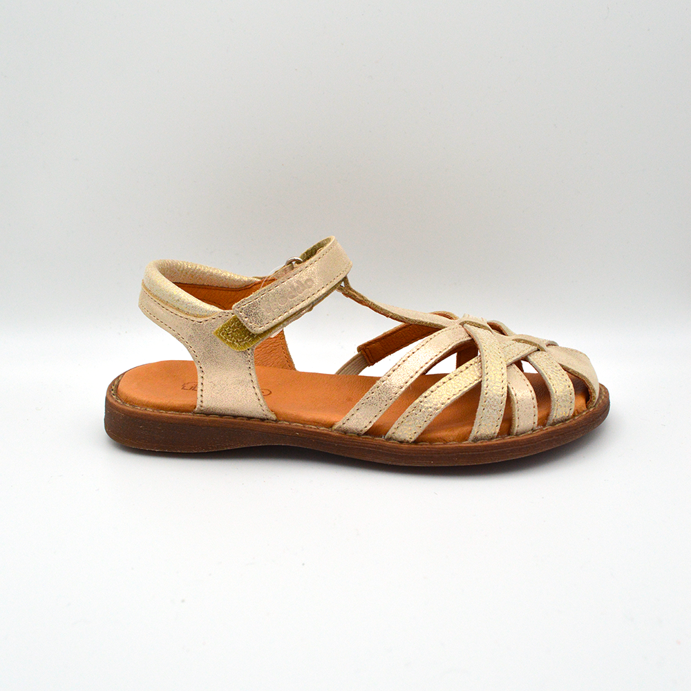 Froddo | Sandalo in pelle oro metal