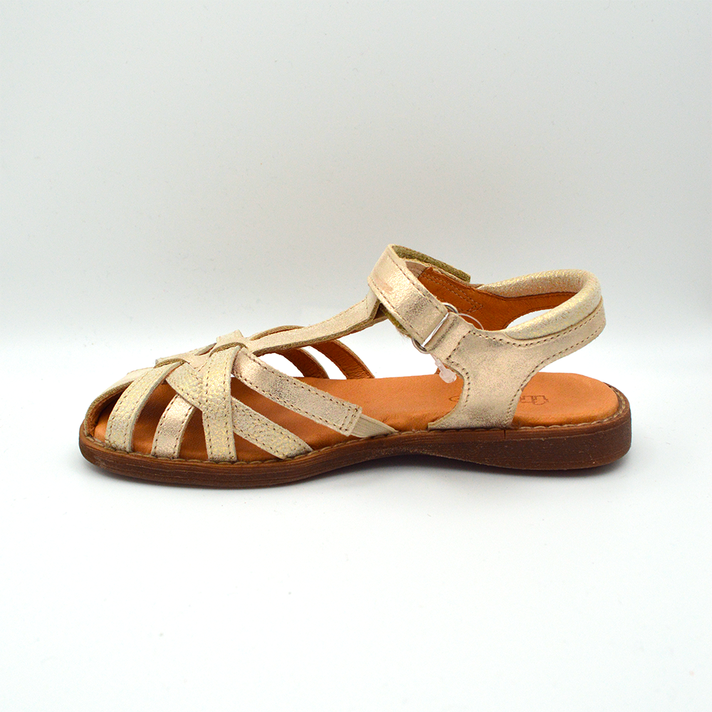 Froddo | Sandalo in pelle oro metal