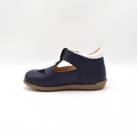 La Pregiata | Sandalo in pelle blu navy con cinturino