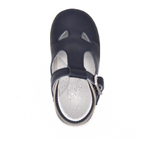 La Pregiata | Sandalo in pelle blu e bianco con cinturino