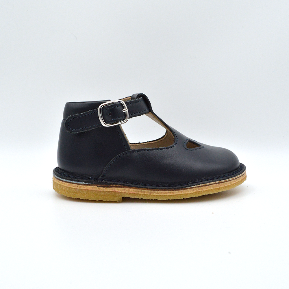 Mobi Dick | Sandaletto in pelle blu navy con cinturino