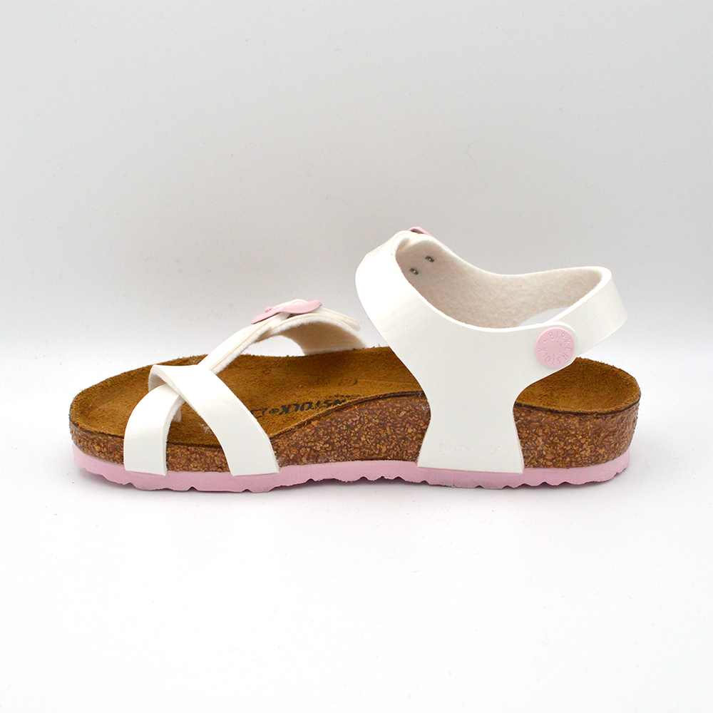 Birkenstock | Sandalo bianco e rosa