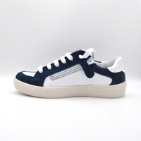 Mobi Dick | Sneaker pelle bianca e blu