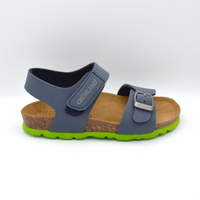 Grünland | Sandalo blu navy e verde con cinturino