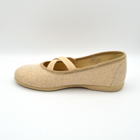Batilas | Ballerina oro con incrocio