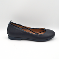 La Pregiata | Ballerina pelle blu navy
