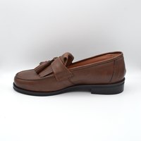 La Pregiata | Mocassino in pelle marrone con nappina