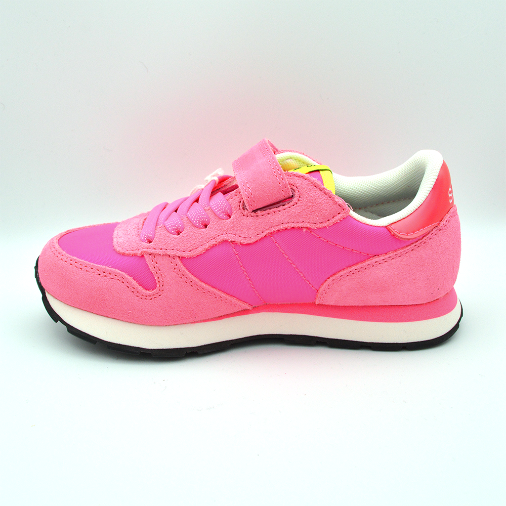 SUN68 | Sneaker rosa fluo lacci e velcro
