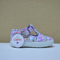 Scarpina Cienta due buchi a Fiori – Eleganza Liberty e Comfort Naturale