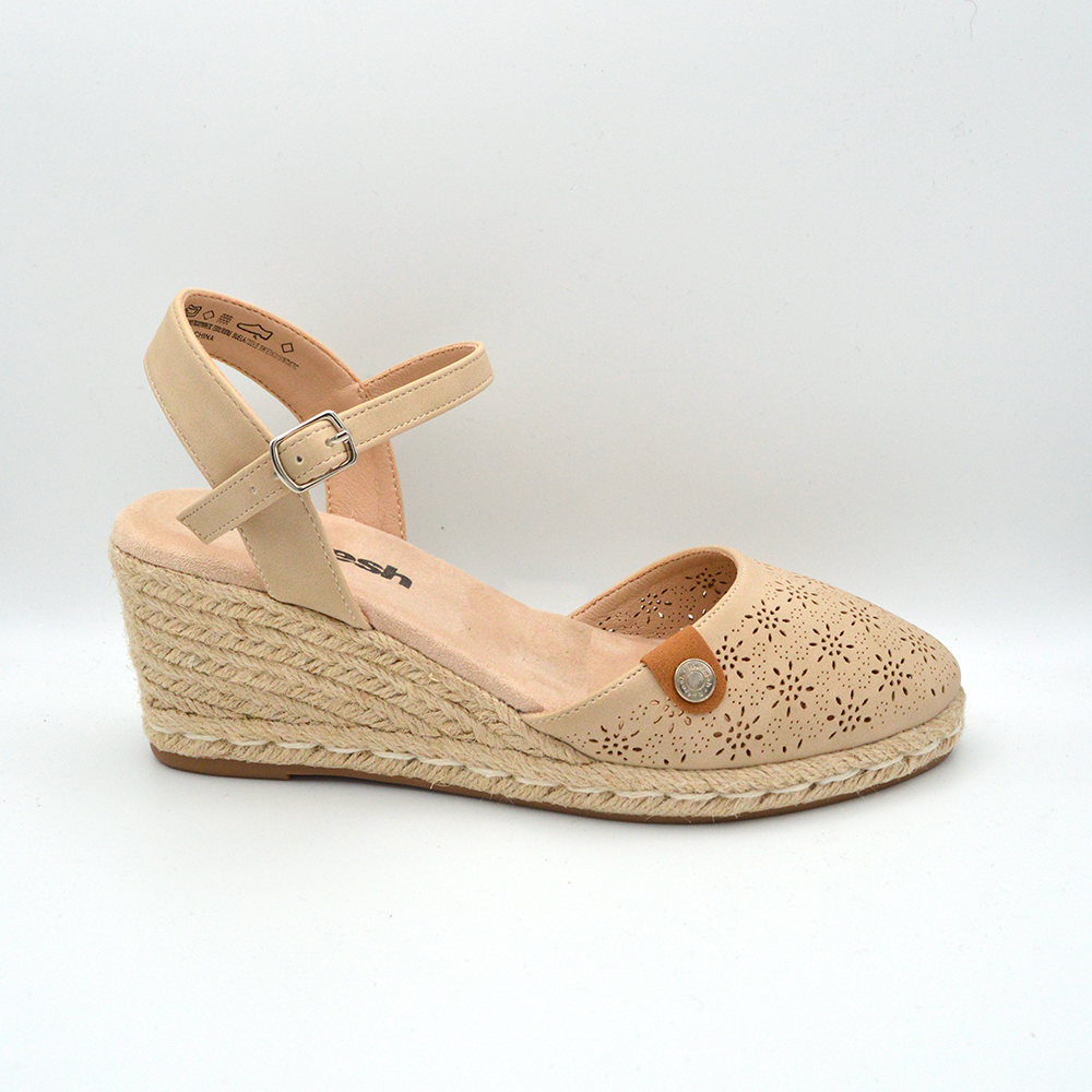 Refresh | Sandalo con zeppa beige