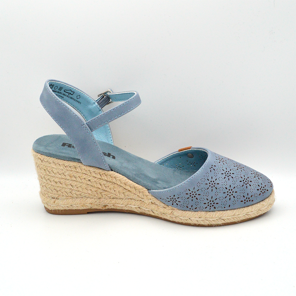 Refresh | Sandalo con zeppa azzurro