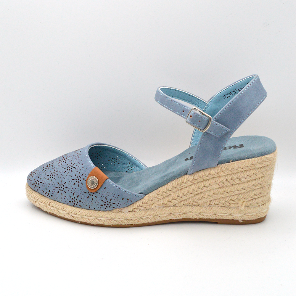 Refresh | Sandalo con zeppa azzurro