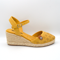 Refresh | Sandalo con zeppa giallo zafferano