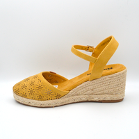 Refresh | Sandalo con zeppa giallo zafferano