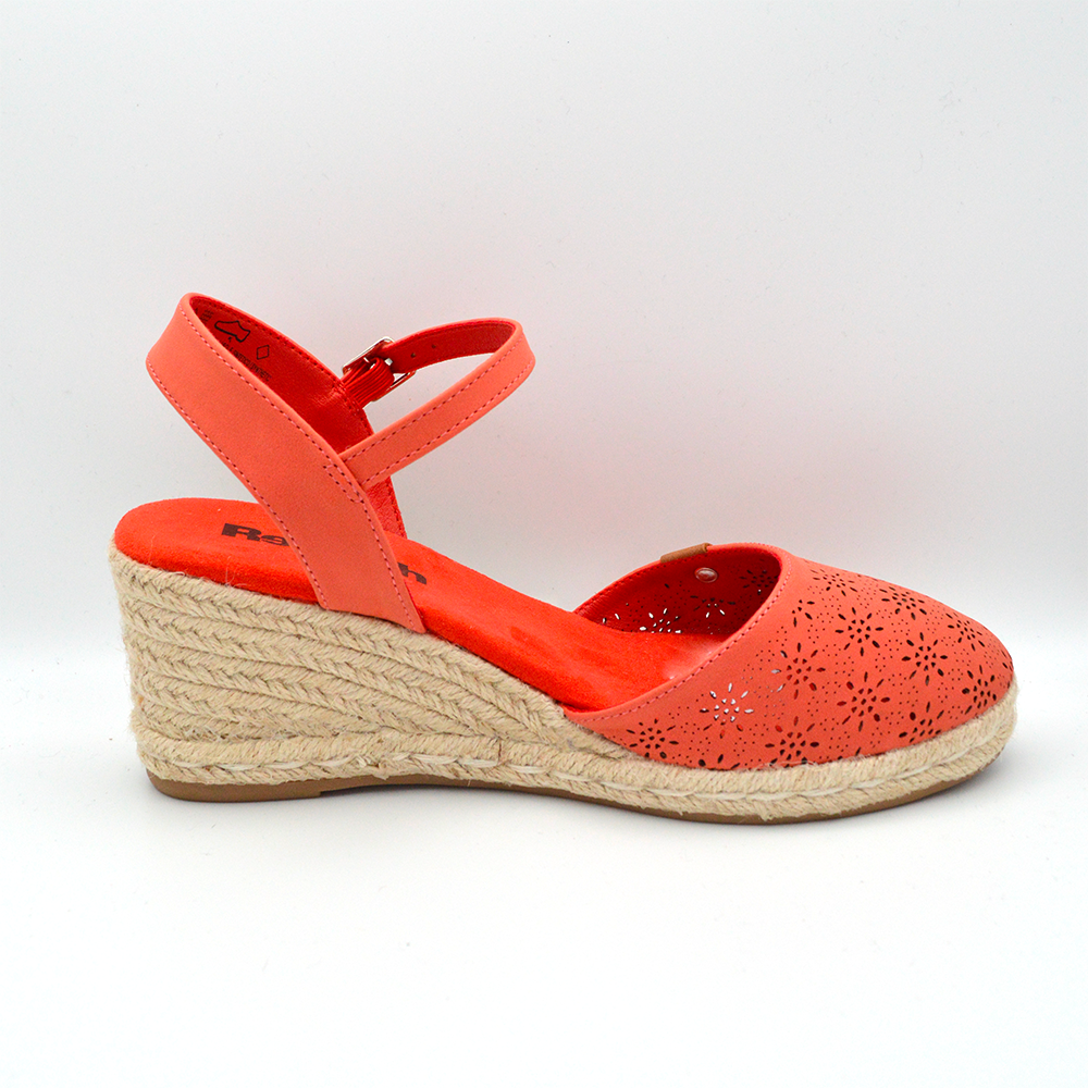 Refresh | Sandalo con zeppa corallo