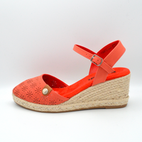 Refresh | Sandalo con zeppa corallo