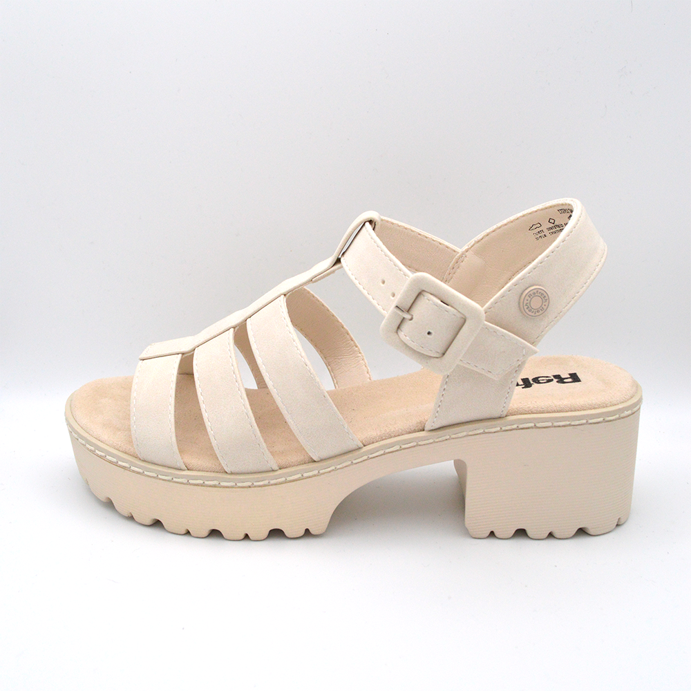 Refresh | Sandalo con tacco panna