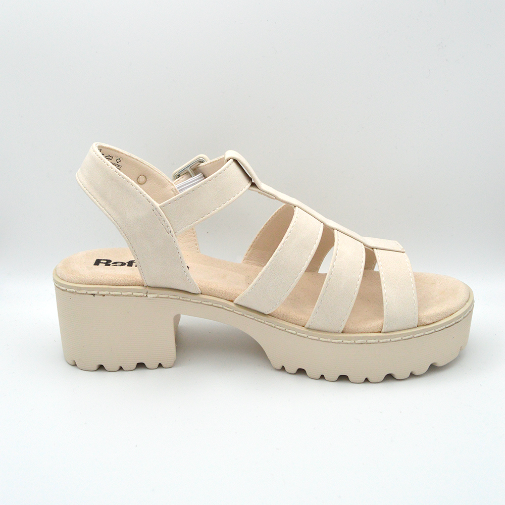 Refresh | Sandalo con tacco panna