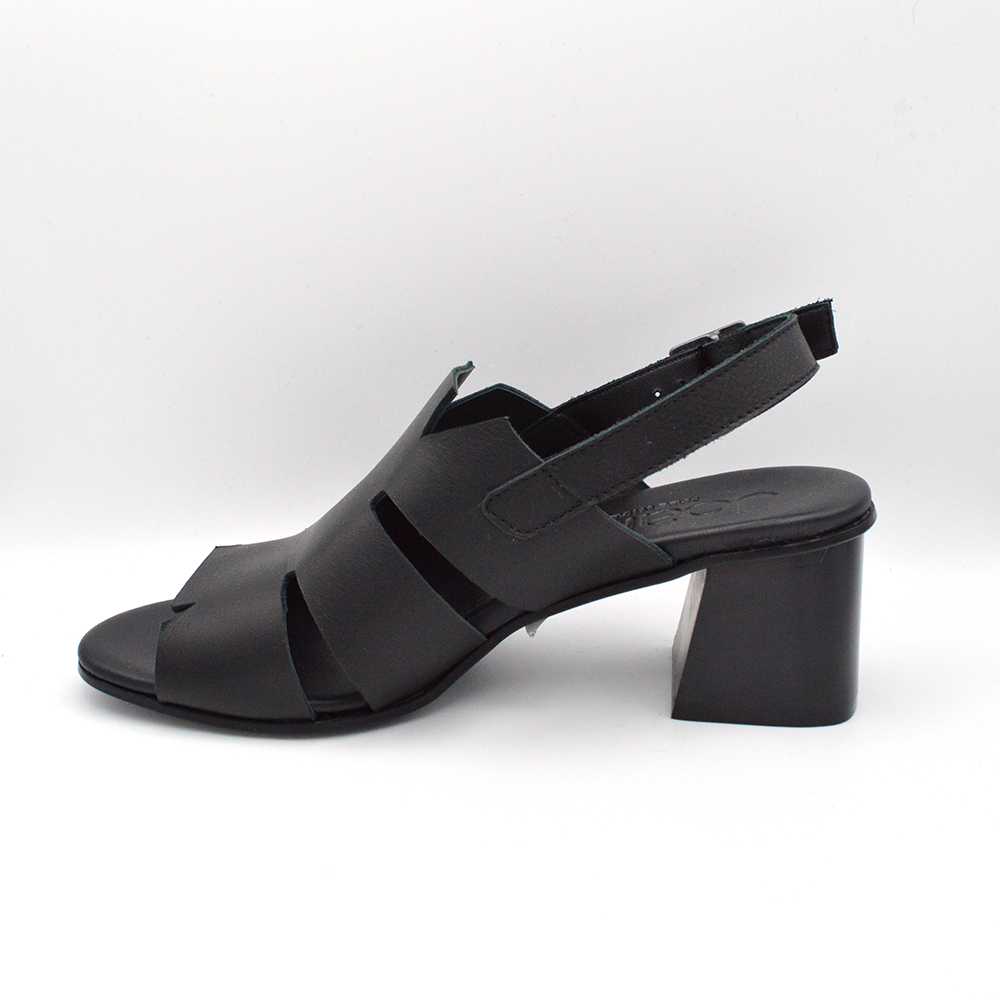 Joann | Sandalo nero con tacco e cinturino
