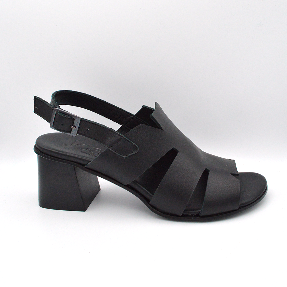 Joann | Sandalo nero con tacco e cinturino