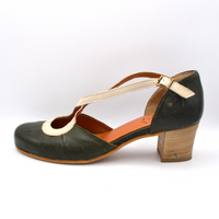 Studio76 | Sandalo con tacco verde bosco