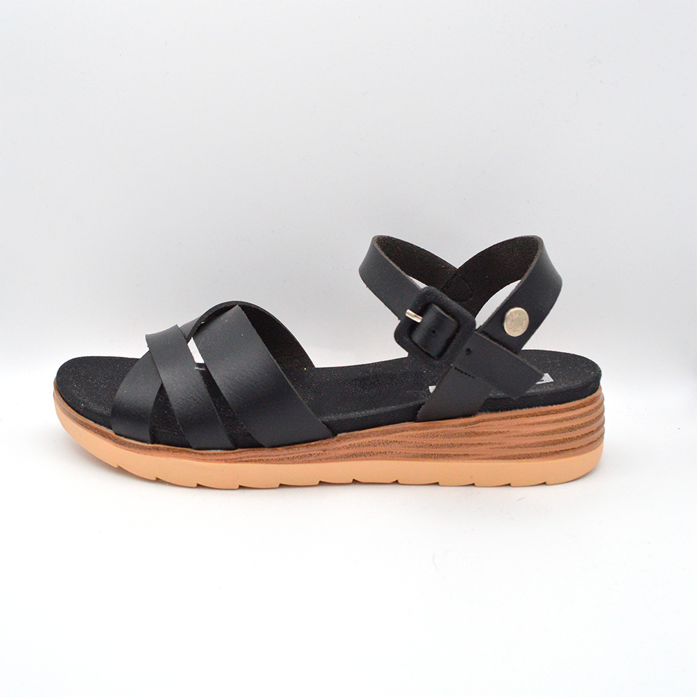 Refresh | Sandalo platform nero