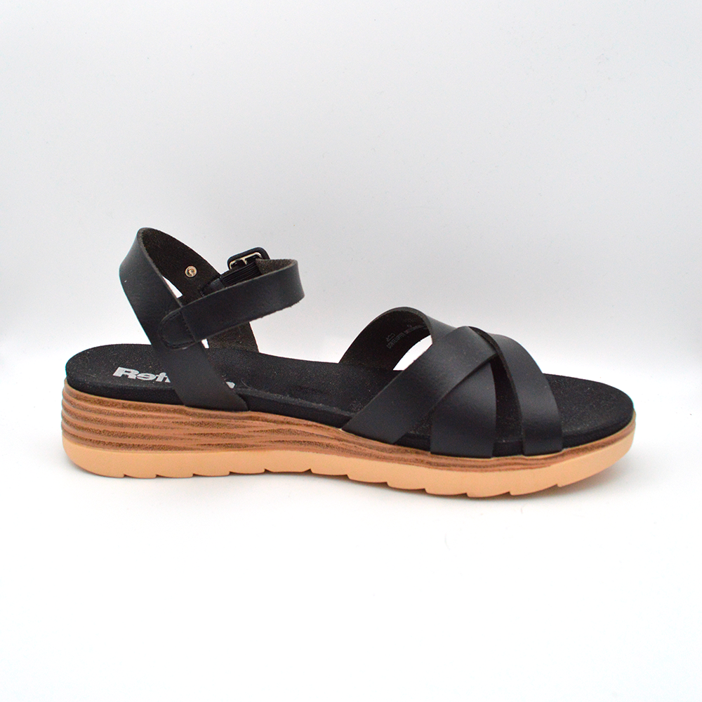 Refresh | Sandalo platform nero