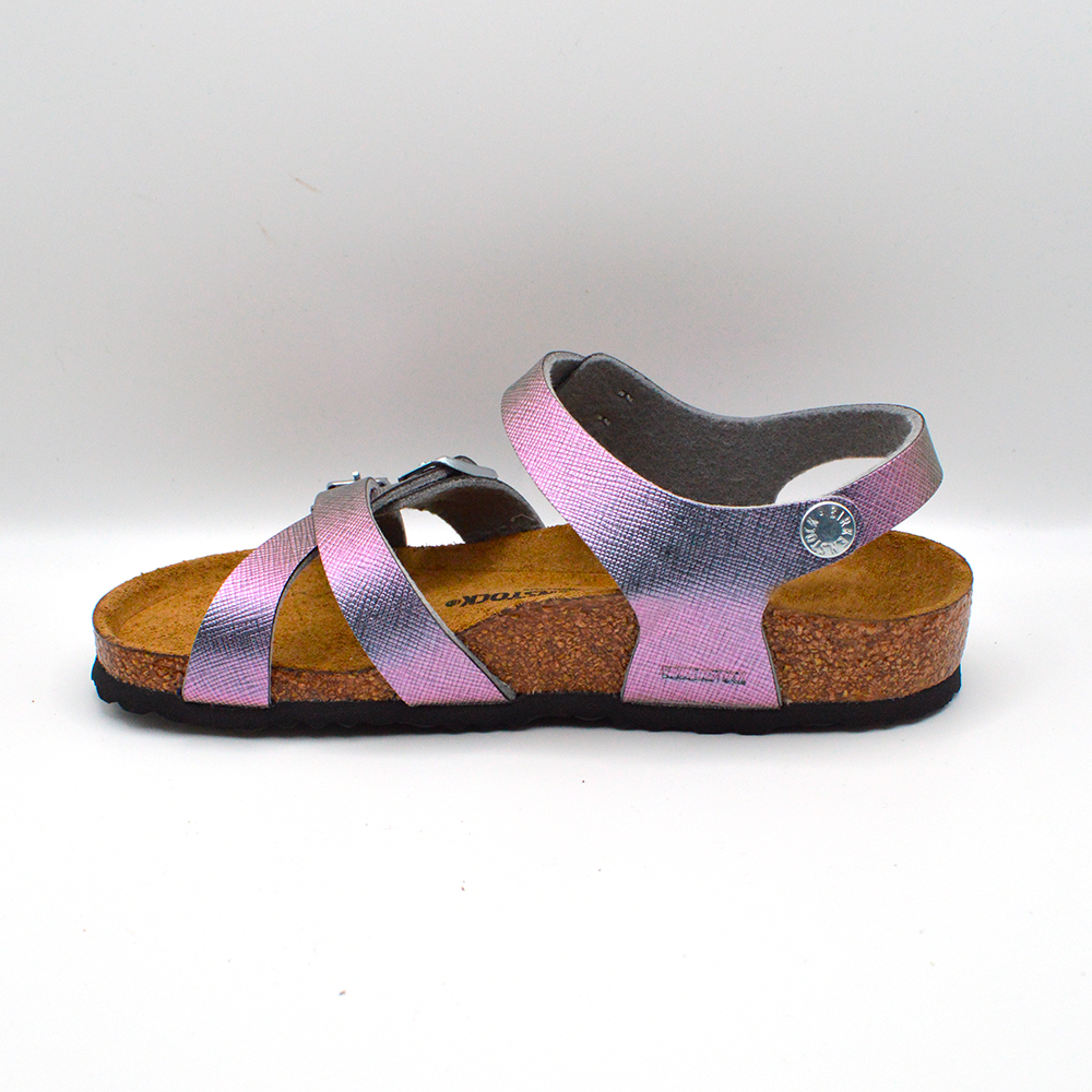 Birkenstock | Sandalo viola metal con incrocio