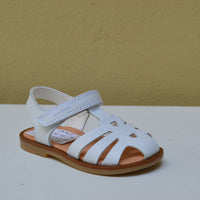 Sandalo Pablosky Bambina - Bianco con Dettaglio Cuori Traforati