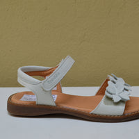 Sandalo Froddo Glamour - Fascia Floreale in Pelle (Bianco e Fantasia)