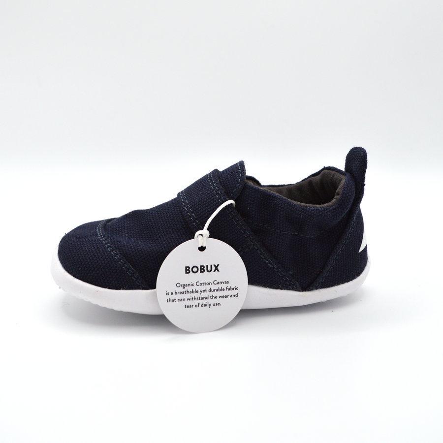Bobux | Slip on in cotone organico con velcro