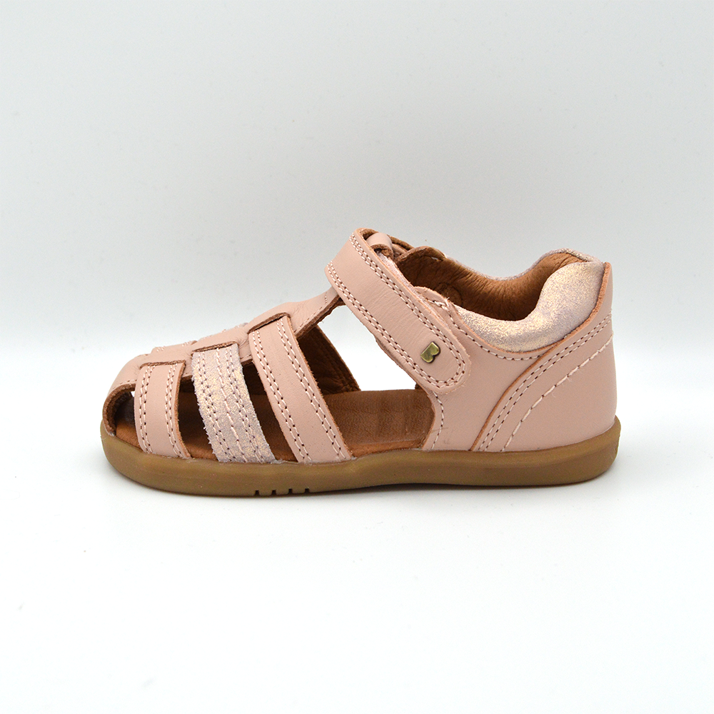 Bobux | Sandalo baby in pelle rosa glitter