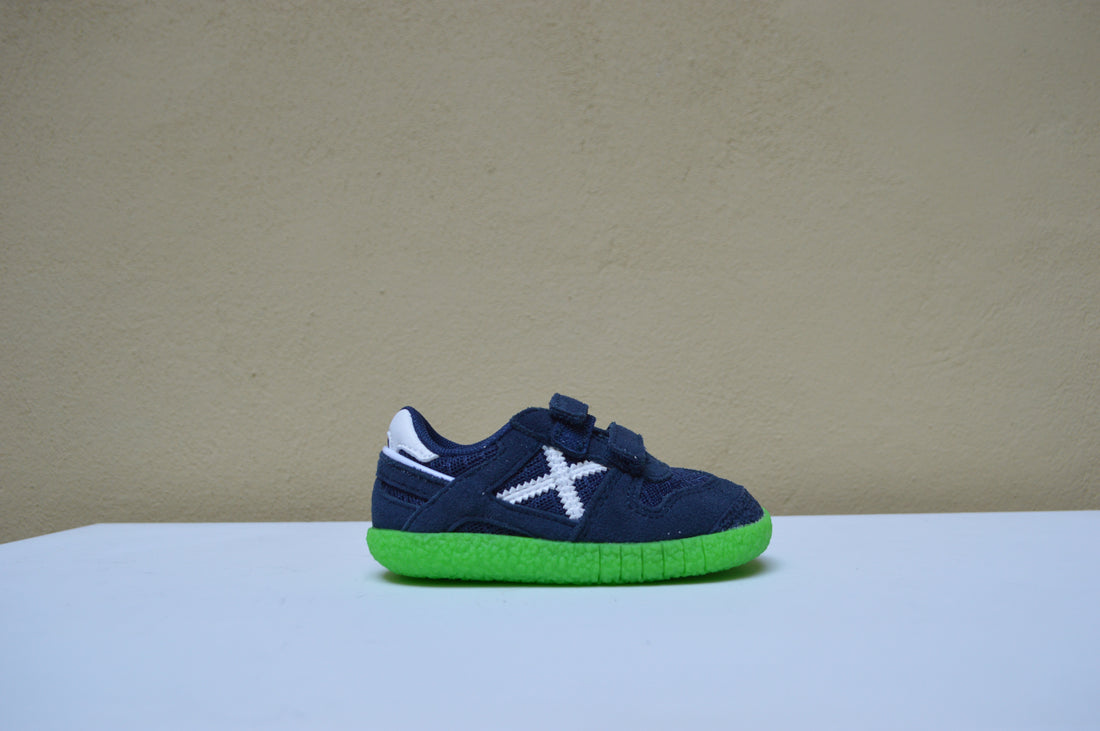 Munich, Barefoot Sneaker Blu Navy e Verde Fluo