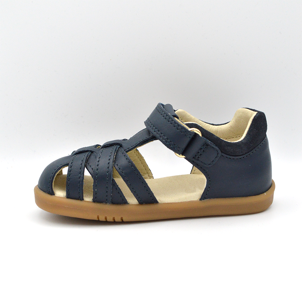 Bobux | Sandalo baby incrociato in pelle blu navy