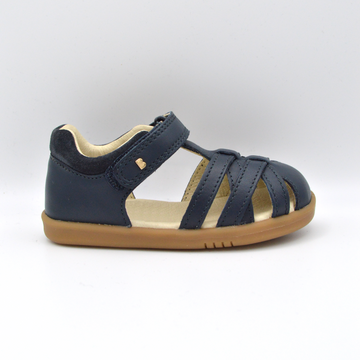 Bobux | Sandalo baby incrociato in pelle blu navy