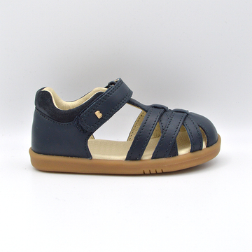 Bobux | Sandalo baby incrociato in pelle blu navy