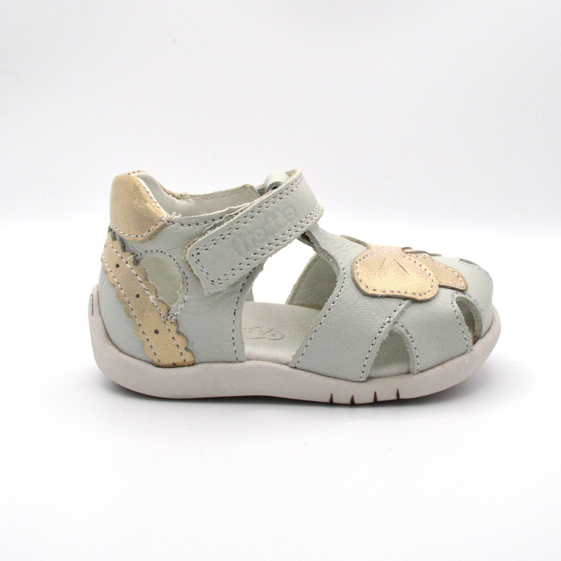 Froddo | Sandalo in pelle bianco e oro