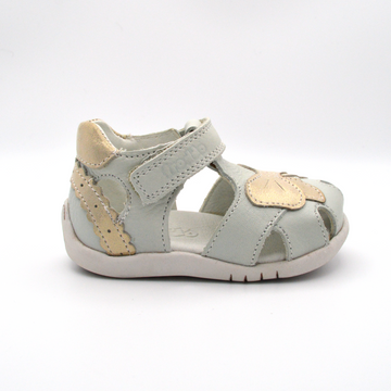 Froddo | Sandalo in pelle bianco e oro