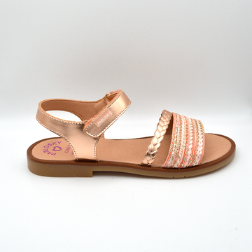 Pablosky | Sandalo in pelle rosa metal