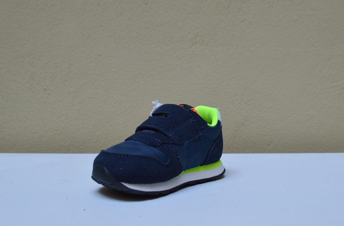 Sun68 - Sneaker Blu con Dettagli Arancio e Lime