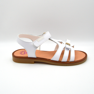 Pablosky | Sandalo in pelle bianco con fiocco