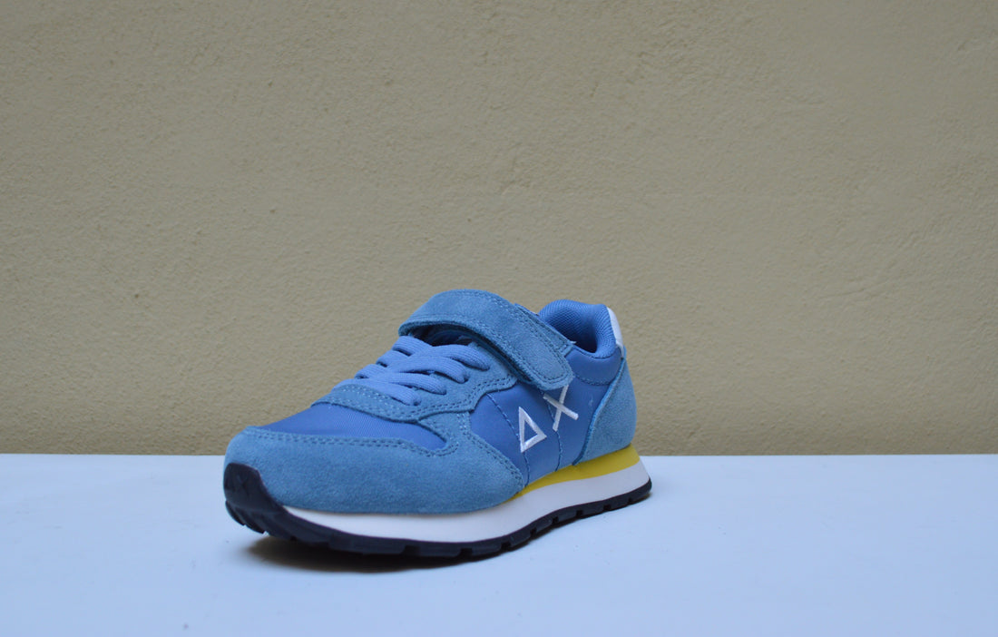 Sun68 - Sneaker Azzurra con Dettagli Gialli